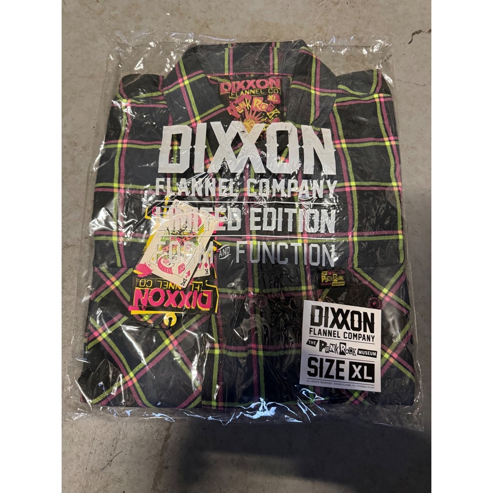 Dixxon Flannel Co The Punk Rock Museum Limited Edition Plaid Shirt Mens XL New
